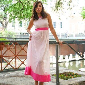 Pink 1970s Nightgown Dress